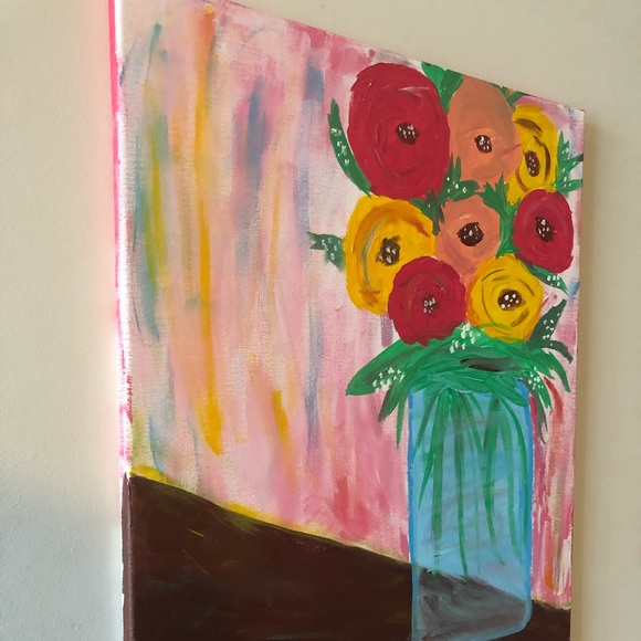 Flower/Spring Painting- large acrylic flowers - Picture 3 of 4